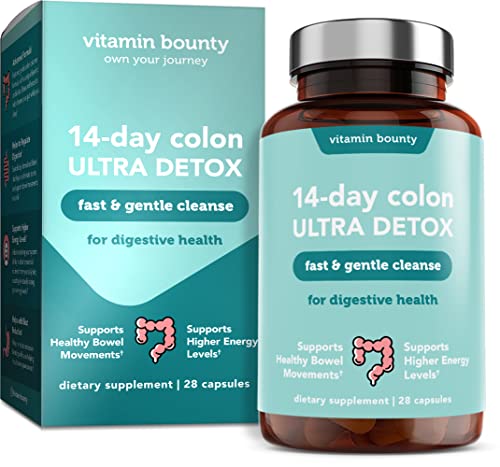 Vitamin Bounty Detox & Cleanse Supplement - Gentle Gut Support, Reduces Bloating - 28 Capsules