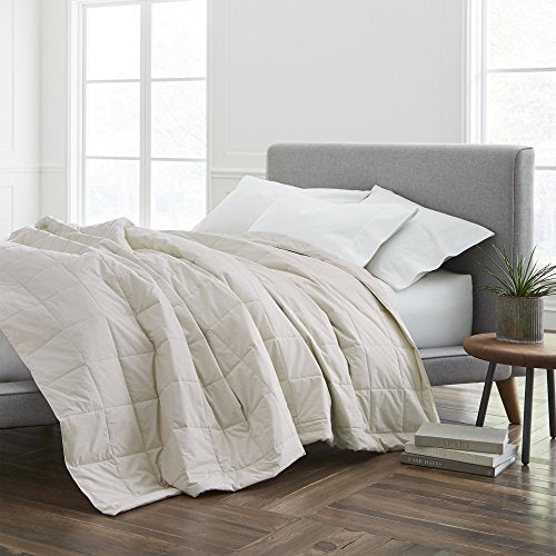 Martex Filled Blanket - Soft Organic Cotton, Recycled Fill, Cozy Comfort - King, White