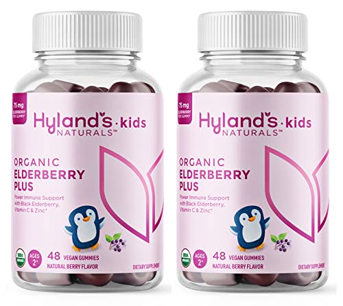 Hyland's Naturals Kids Immune Defense Gummies - Organic Elderberry, Zinc & Vitamin C - 48ct