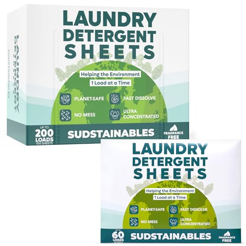 Good Things Laundry Detergent Sheets - Ultra Cleaning, Sensitive Skin Safe, 100 & 30 Sheets