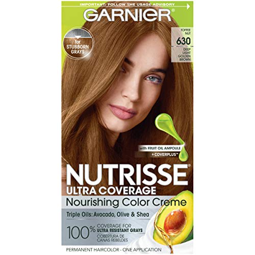 Garnier Hair Color Nutrisse Ultra Coverage - 100% Gray Coverage, Nourishing Oils - 1 Count