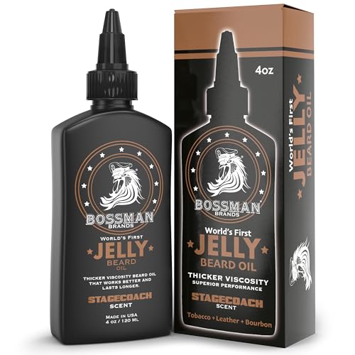 Bossman Beard Oil Jelly - Moisturizing Beard Growth Softener with Natural Oils - 4oz