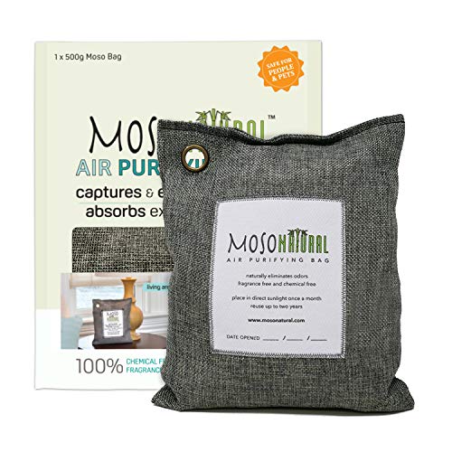 Moso Natural Air Purifying Bag - Odor Absorber, Chemical-Free, 500g for 250 sq ft