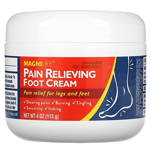 MagniLife Foot Cream - Natural Pain Relief, Moisturizing Eucalyptus Formula - 4oz