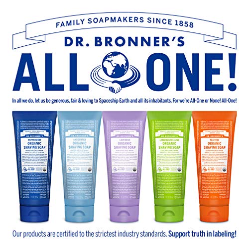 Dr. Bronner's Organic Shaving Soap Variety Pack - Moisturizing, Fair Trade Ingredients - 7oz, 3-Pack