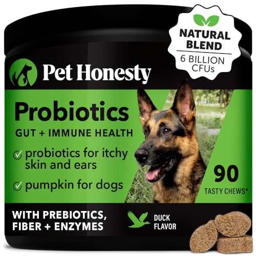 Pet Honesty Probiotics for Dogs - Supports Digestive Health, Natural Ingredients - Duck 90 ct