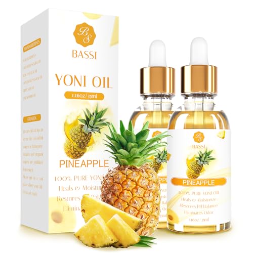 BASSI Yoni Oil - Organic Vaginal Moisturizer, Soothes Odor & Irritation, 1 fl oz/p