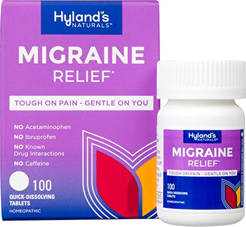 Hyland's Migraine Headache Relief Tablets - Natural Ingredients, Gentle & Non-Drowsy - 100 Count