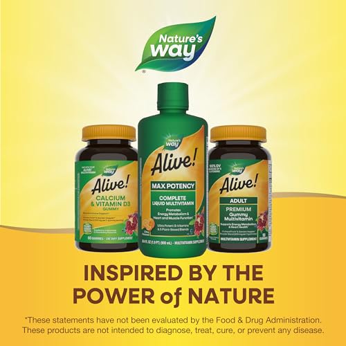 Nature's Way Alive! Max Potency Liquid Multivitamin - Supports Energy & Heart Health - 30.4 Fl Oz