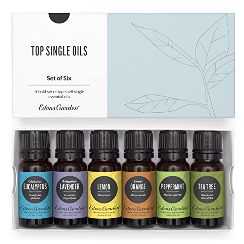 Edens Garden Essential Oil Set - 100% Pure Aromatherapy for Wellness & Diffusing - 6x10ml