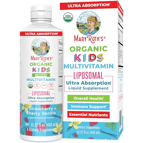 MaryRuth's Kids Multivitamin - Supports Growth & Energy, Vegan, Non-GMO - 15.22 Fl Oz