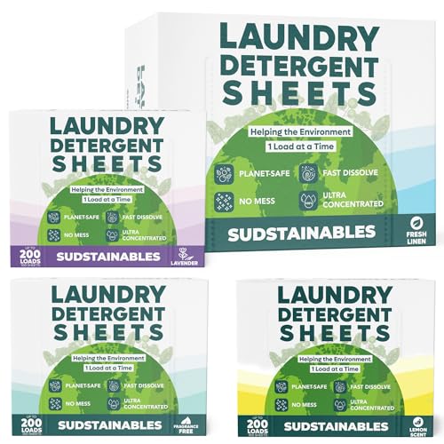 Good Natured Brand Laundry Detergent Sheets - Ultra Clean, Sensitive Skin Safe, Fresh Linen - 30ct