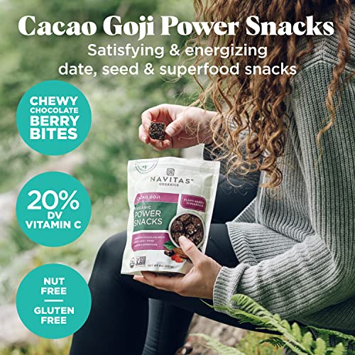 Navitas Organics Superfood Power Snacks - Antioxidant-Rich Cacao & Goji, Organic, 8oz