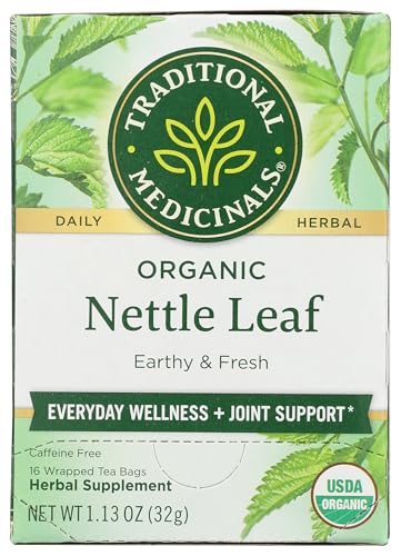 Traditional Medicinals Nettle Leaf Herbal Tea - Supports Joint Health, USDA Organic - 16 Bags