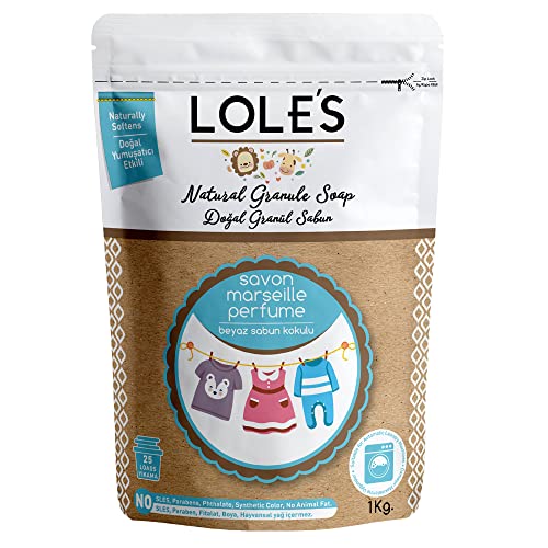 Lole's Laundry Detergent - Powerful Plant-Based Cleaning, Biodegradable Soap Flakes - 2.2 lb