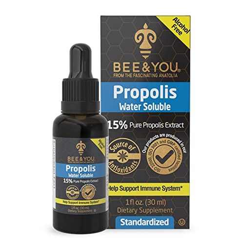 BEE and You Immune Defense Supplement - High Potency Propolis Extract, Natural Detox - 1 Fl Oz