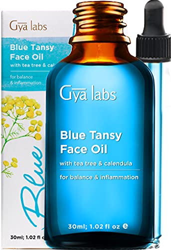 Gya Labs Blue Tansy Face Oil - Soothes Irritation, Hydrates & Reduces Breakouts - 1.02 fl oz