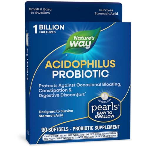 Nature's Way Probiotic Pearls - Supports Digestive Balance, 1 Billion Cultures - 90 Softgels