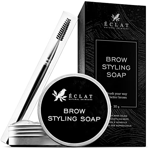 Glow-Up Brow Soap - Long-Lasting Styling Gel with Coconut Oil & Aloe Vera, 100% Vegan - 4oz