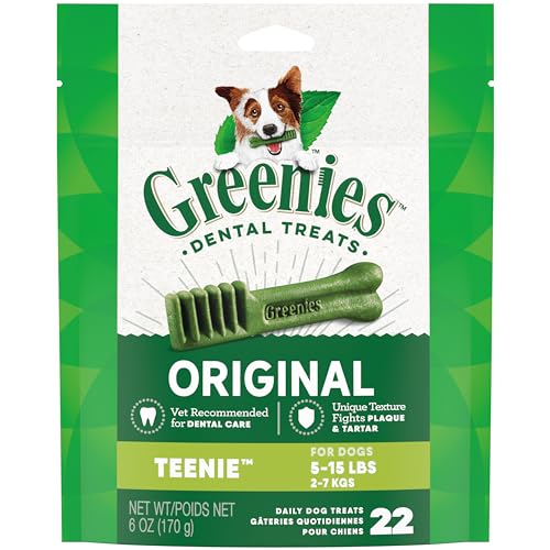 Greenies Original Dog Treats - Natural Dental Care, Nutrient-Rich, Vet Recommended - 6oz