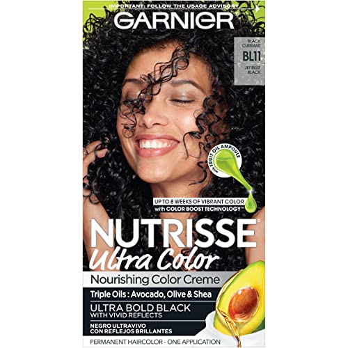 Garnier Hair Color Nutrisse Ultra Color - Bold Jet Blue Black, Nourishing Formula - 1 Count