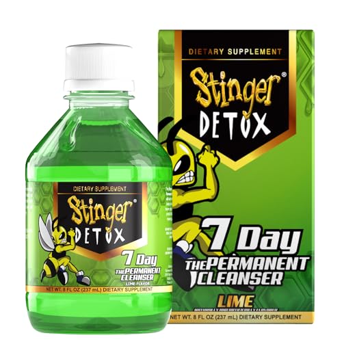 Stinger Detox 7-Day Cleanse Supplement - Boosts Toxin Removal, Lime Flavor - 8 FL OZ