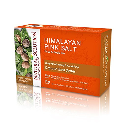 Natural Solution Himalayan Pink Salt Bar Soap - Moisturizing, Nourishing with Shea Butter - 150g