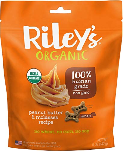 Riley's Organics Dog Treat - USDA Organic Peanut Butter & Molasses, 6 Calories, 5oz