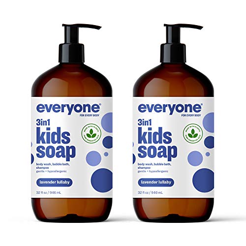 Everyone 3-in-1 Kids Soap - Nourishing Lavender & Eucalyptus Cleanser, 32oz Bottles (Pack of 2)