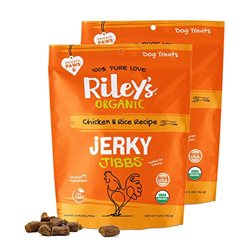 Riley's Organics Dog Treats - USDA Organic, Chicken & Rice, Training Size, 2 Pack 5oz