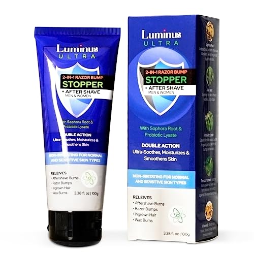 Luminus Ultra Ingrown Rescue Kit - Ingrown Hair & Razor Bump Relief, Organic Ingredients - 3.38oz