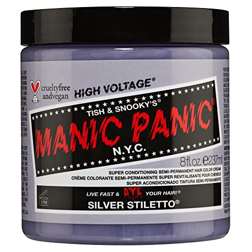 MANIC PANIC Silver Stiletto Hair Dye - Icy Lavender Tint, Vegan & Ammonia-Free - 4oz