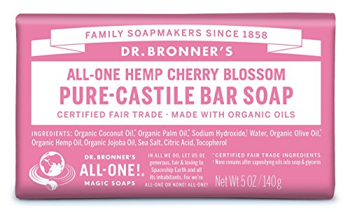 Dr. Bronner's Cherry Blossom Body Soap - Organic Certified, No Animal Testing - 5 oz