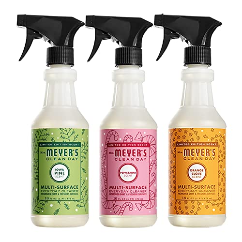 Mrs. Meyer's Multi-Surface Cleaner Bundle - Essential Oil Infused, Garden-Inspired Scents - 3x16oz