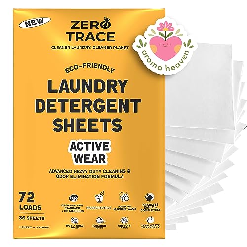 Zero Trace Laundry Detergent Sheets - Powerful Stain Removal, Long-Lasting Freshness - 36 Sheets