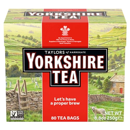 Taylors of Harrogate Yorkshire Red Tea - Rich Breakfast Blend, Carbon Neutral, 80 Teabags