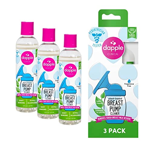 Dapple Dish Soap - Removes Tough Milk Residue, Hypoallergenic & Plant-Based - 8 Fl Oz (Pack of 3)