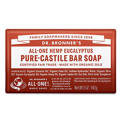 Dr. Bronner's Body Soap - Gentle Moisturizing Lather, Organic Oils, Vegan, 5oz Eucalyptus