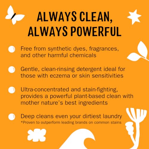 Molly's Suds Laundry Detergent - Plant-Based, Gentle on Sensitive Skin - 120 Loads, Citrus Grove
