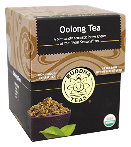 Buddha Teas Organic Oolong Tea - Antioxidant-Rich, USDA Organic, Bleach-Free Bags - 18 Count