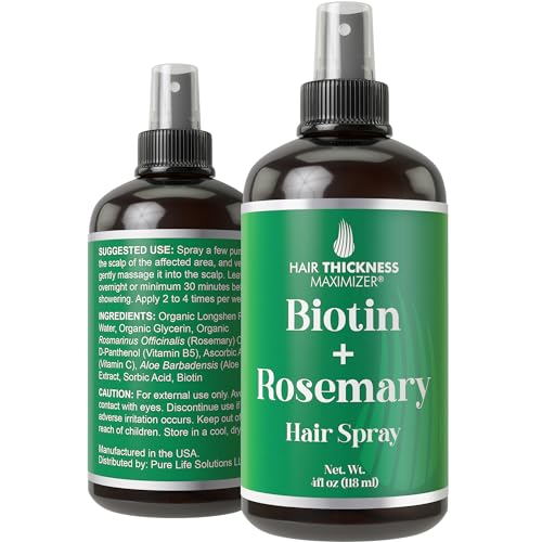 Hair Thickness Maximizer Biotin & Rosemary Oil Spray - Nourishing Hair Growth Treatment - 8oz
