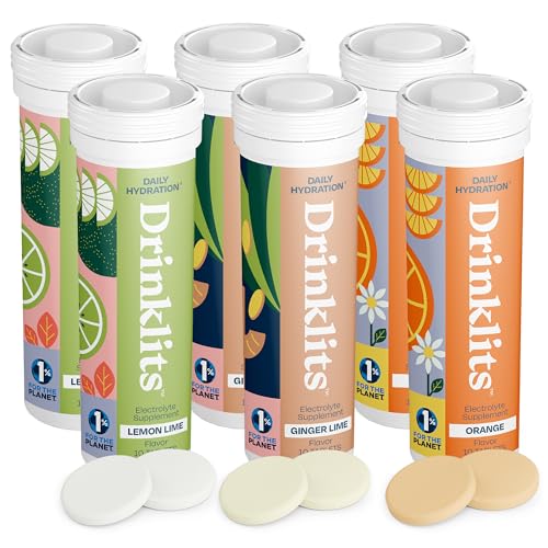 Drinklits Hydration Powder Packets - Sugar-Free Electrolyte Boost, Natural Flavors - 60 Count