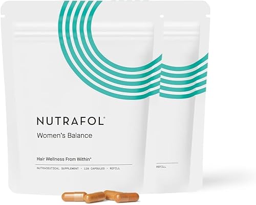 Nutrafol Women's Balance Hair Growth Supplements - Clinically Proven Thicker Hair, 2 Pouches