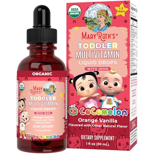 MaryRuth Organics Toddler Multivitamin - Immune Support, USDA Organic, Sugar Free - 1 Fl Oz