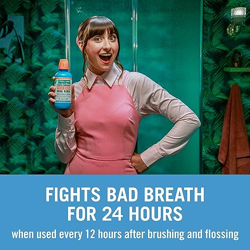 TheraBreath Mouthwash - 24-Hour Bad Breath Fighter, Alcohol-Free, Icy Mint - 16 Fl Oz (Pack of 2)