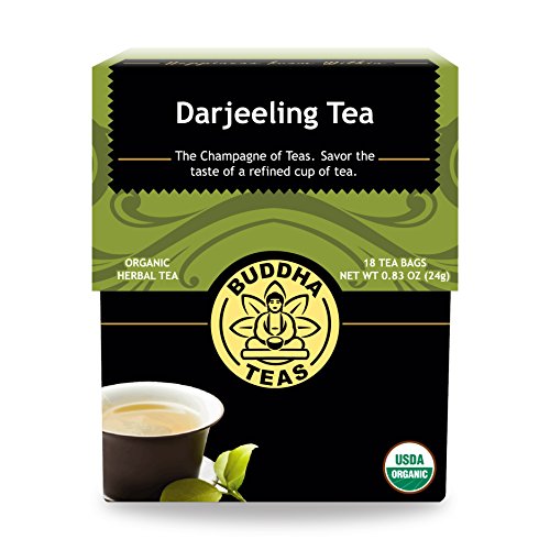 Buddha Teas Organic Darjeeling Tea - Antioxidant-Rich, Herbal Black Tea - 18 Tea Bags