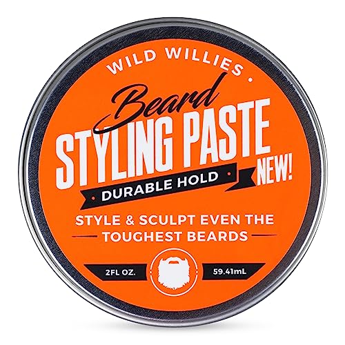 Wild Willies Men's Grooming Paste - Hydrating Beard Control, Matte Finish, 2 Fl oz