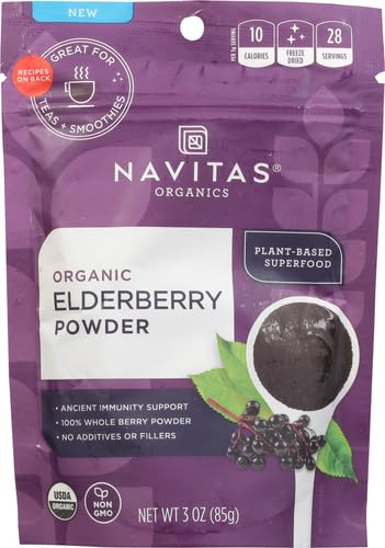 Navitas Organics Elderberry Powder - Immune Support, Organic & Non-GMO - 3oz, 28 Servings