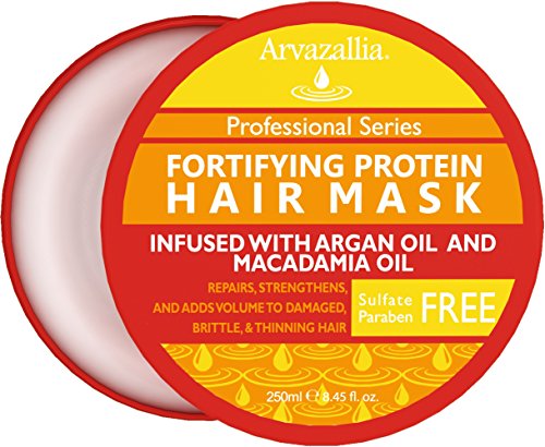 Arvazallia Hair Mask - Restores Strength, Promotes Growth, Argan & Macadamia Oils - 8oz