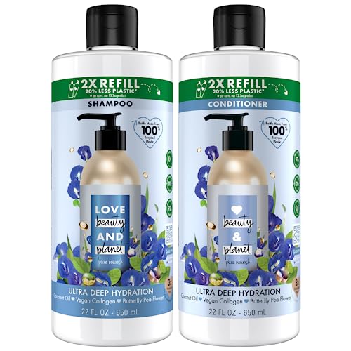 Love Beauty and Planet Shampoo & Conditioner Set - Ultra Deep Hydration, Coconut Oil, 2 Piece
